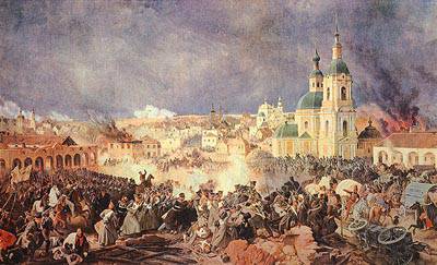 Этот немецкий художник по заказу Николая I создал цикл работ о войне 1812 года специально для Зимнего дворца.