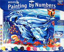Набор для раскрашивания красками Дельфины