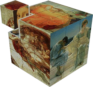 Магнитные кубики-пазлы Картины. 27 кубиков, 18 пазлов