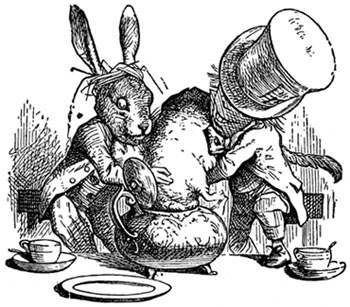 Безумное чаепитие. Иллюстрация Дж.Тенниела к 'Алисе в стране Чудес' Л.Керролла