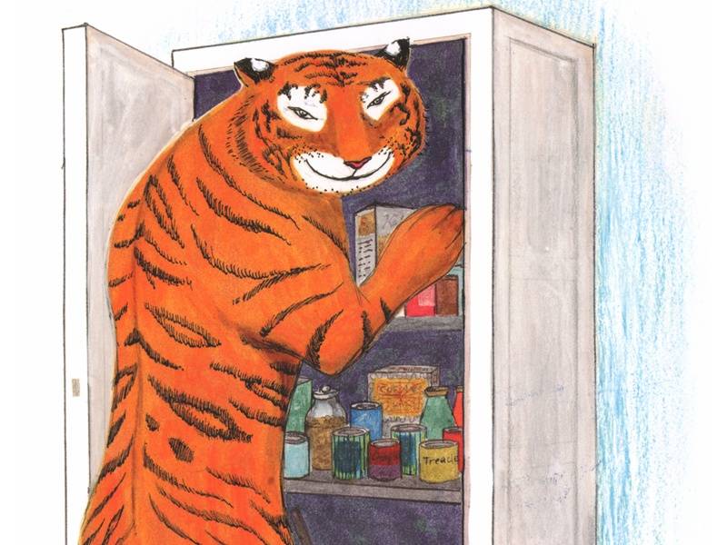 Иллюстрация 10 из 34 для Тигр, который пришел выпить чаю - Джудит Керр | Лабиринт - книги. Источник: Папмамбук